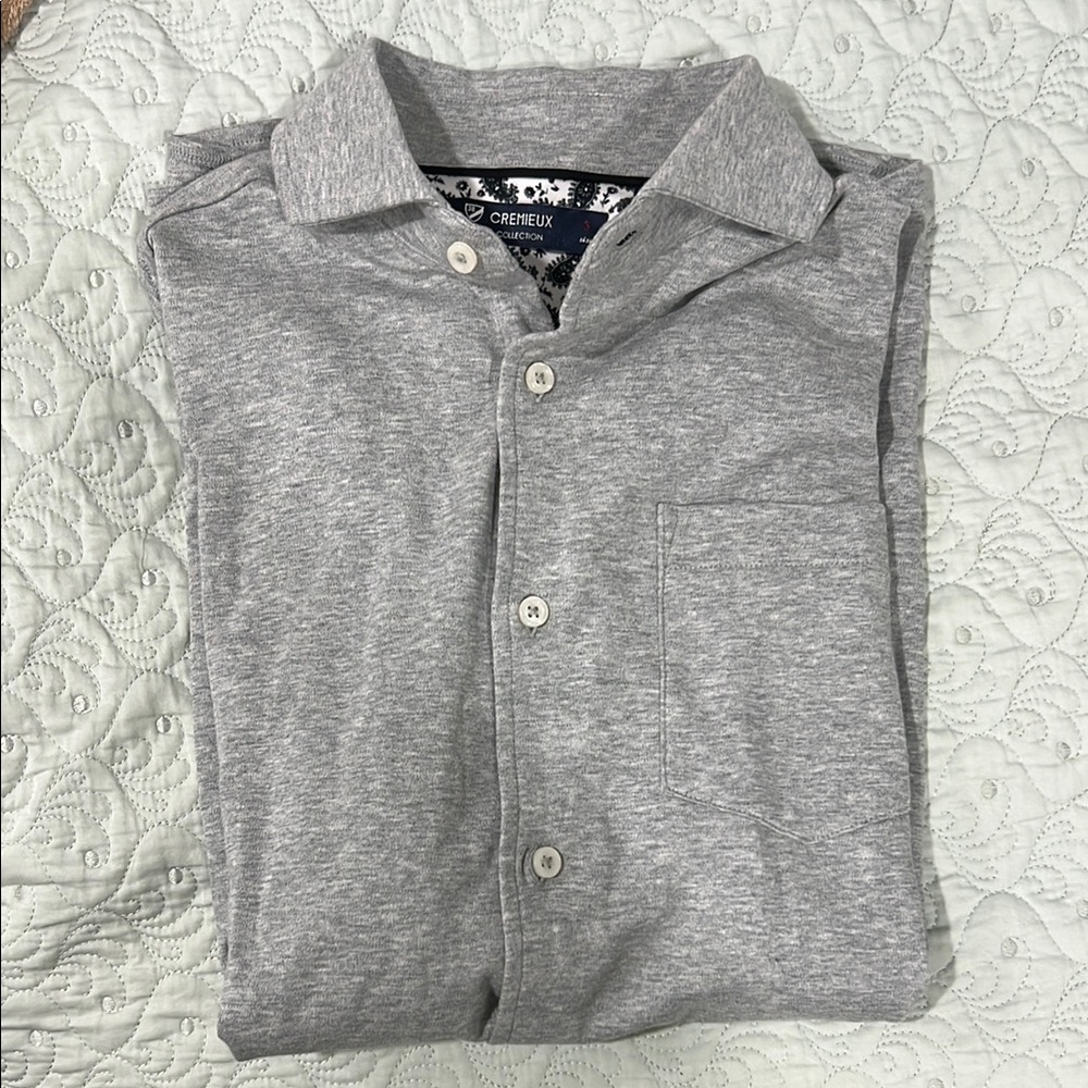 Daniel Cremieux Gray Men Casual Button Down Shirt Classic Fit